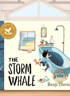 【预售】风暴鲸（十周年纪念版）英文儿童绘本自我认知情绪管理进口原版书精装【Storm Whale】The Storm Whale: Tenth Annivers书