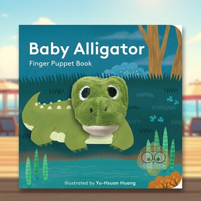 【预售】【手偶书】鳄鱼宝宝 【Finger Puppet Book】Baby Alligator: Finger Puppet Book 原版英文儿童趣味进口书籍图书外版正版