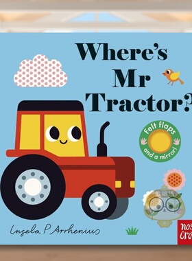 【预售】【毛毡翻翻书】拖拉机先生去哪了？英文儿童趣味进口原版外版书纸板书3-6周岁【Felt Flaps】Where's Mr Tractor?Ingela书