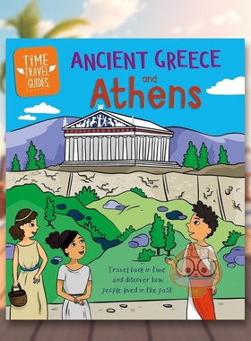 【现货】时间旅行指南：古希腊人与雅典 Time Travel Guides: Ancient Greeks and Athens 原版英文儿童绘本进口书籍图书外版正版