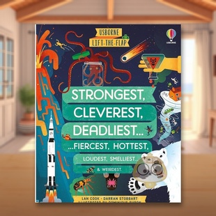 【现货】【翻翻书】*坚强*聪明*致命的英文儿童趣味进口原版外版书纸板书【Lift-the-flap】 Strongest, Cleverest, Deadliest书籍