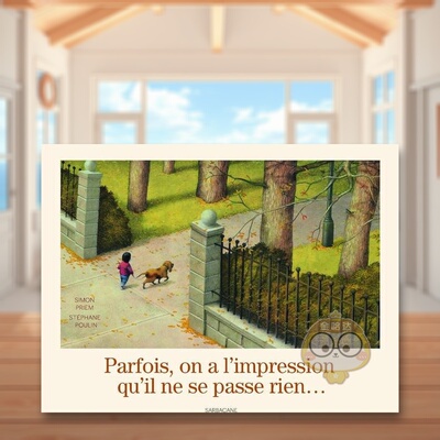 【现货】缓缓的一天Parfois, on a l’impression qu’il ne se passe rien…法文儿童绘本Simon Priem3-6岁精装Sarbacane进口原版
