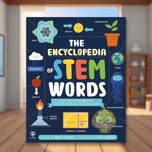 Encyclopedia 6岁平装 现货 STEM Barker进口原版 Vicky STEM单词百科全书The Jacoby Jenny Words英文青少年读物3 书b and