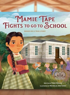 【预售】玛米磁带打架学校英文儿童绘本人物传记进口原版外版书精装3-6周岁Mamie Tape Fights SchoolHuahnCrown书籍图书正版