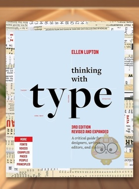 【现货】字体思维设计师作家编辑及学生的批判性指南Thinking with Type英文平面设计字体图案标志Ellen LuptonPrinceton Archite
