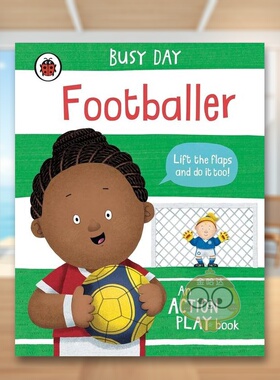 【现货】【翻翻书】忙碌的一天足球运动员Busy Day Footballer英文儿童趣味6-9岁纸板书Dan Green进口原版书Ladybird241551028书籍