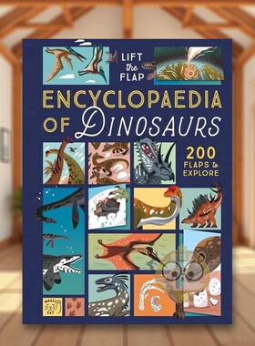 【现货】【百科翻翻书】恐龙英文儿童趣味进口原版书精装The Lift-the-Flap Encyclopaedia of Dinosaurs Eryl Nash著magiccatpub
