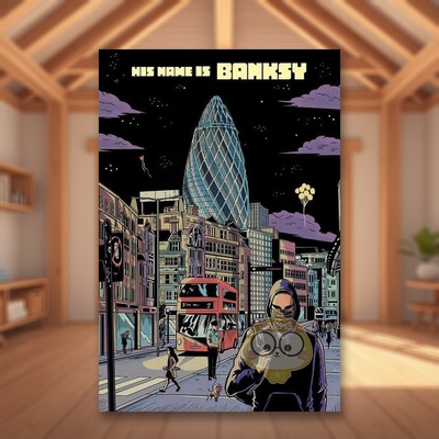 【现货】他叫班克斯英文漫画进口原版书精装His Name Is Banksy: A Graphic Novel Francesco Matteuzzi著Prestel出版书籍图书外版