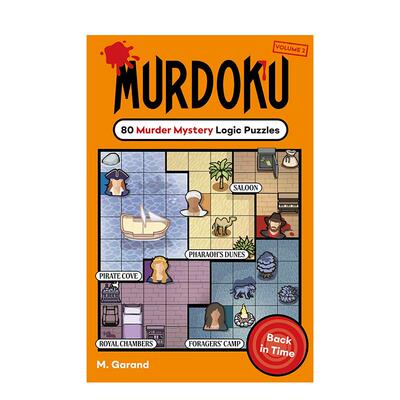【预售】谜案数独 2：回到过去：80个谋杀悬疑逻辑谜题 Murdoku Volume 2: Back In Time 英文进口原版生活图书Garand, M.