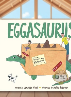 【预售】恐龙蛋英文儿童绘本动物生态环保进口原版外版书精装EggasaurusJennifer WaghSimon & Schuster书籍图书正版