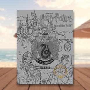 【预售】哈利波特:斯莱特林学院的骄傲:官方涂色本 Harry Potter: Slytherin House Pride 原版英文儿童趣味进口书籍图书外版正