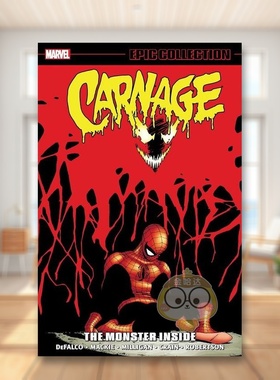 【预售】【Marvel】大屠杀史诗合集里面的怪物英文漫画简装进口原版书Carnage Epic Collection: The Monster Inside DEFALCO  T书
