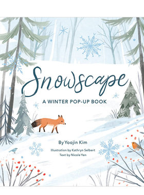【现货】四季立体书系列 雪景:冬日 Snowscape(4 Seasons of Pop-Up) 英文原版儿童3d立体翻翻书3-6岁 纸艺设计师Yoojin Kim绘本