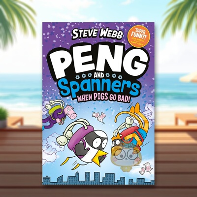 【预售】企鹅小鹏与小猫史班纳#2打败坏猪猪Peng and Spanners When Pigs Go Bad英文儿童漫画平装Steve Webb进口原版书Faber & F