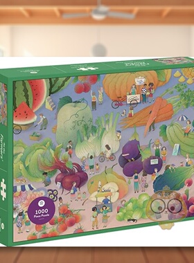 【现货】【1000-Piece】在农贸市场At the Farmers’ Market英文文创拼图精装Princeton Architectural Press进口原版书64896书籍