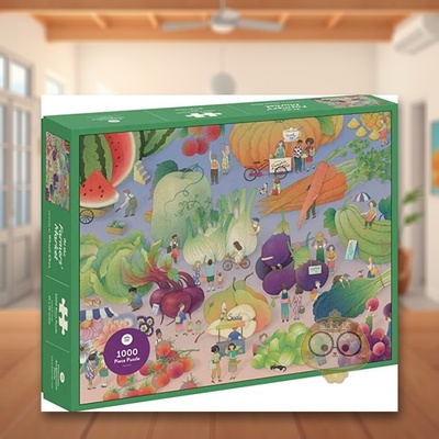 【现货】【1000-Piece】在农贸市场At the Farmers’ Market英文文创拼图精装Princeton Architectural Press进口原版书64896书籍