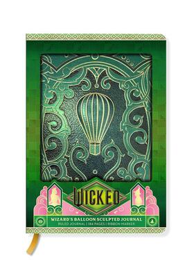 【现货】魔法坏女巫 雕刻工艺笔记本 Wizard's Balloon Wicked: Wizard's Balloon Sculpted Journal 原版笔记本Notebook