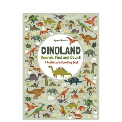 【预售】恐龙大陆：史前计数书 Dinoland: A Prehistoric Counting Book 原版英文儿童趣味