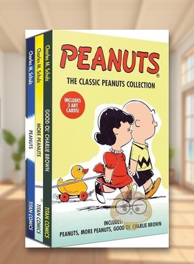 【预售】【花生漫画套装】经典漫画收藏【Peanuts Boxed Set】The Classic Peanuts Collection英文漫画平装Charles M. Schulz进口