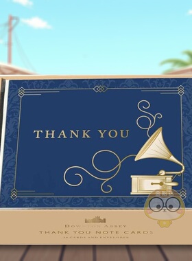 【预售】唐顿庄园感谢卡礼盒英文文创卡牌进口原版盒装14岁以上Downton Abbey Thank You Boxed Card Set (Set of 30) Insight E书