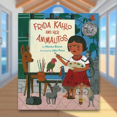 【现货】弗里达·卡罗和她的宠物（平装版）纽约时报十佳绘本英文儿童绘本人物传记进口原版外版书平装3-6周岁Frida Kahlo and H书