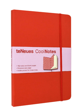 【现货】德国teNeues绑带笔记本 中号 红色+粉色书腰 手账本记事本日记本账本文具礼品