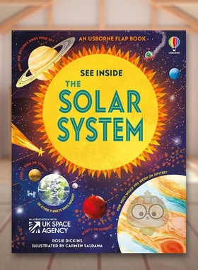 【现货】【洞洞书】太阳系See inside the Solar System英文儿童趣味3-6岁精装Rosie Dickins and Carmen Saldana进口原版书Usbor