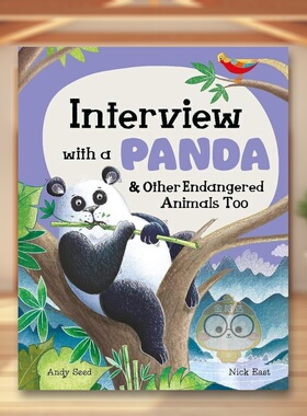【现货】动物采访熊猫与其它濒危动物Interview with a Panda and Other Endangered Animals Too英文儿童绘本动物生态环保9-12岁