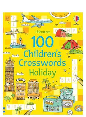 【预售】100个儿童填字游戏：假日时光 【PCW】100 Children's Crosswords: Holiday 尤斯伯恩 原版英文儿童趣味