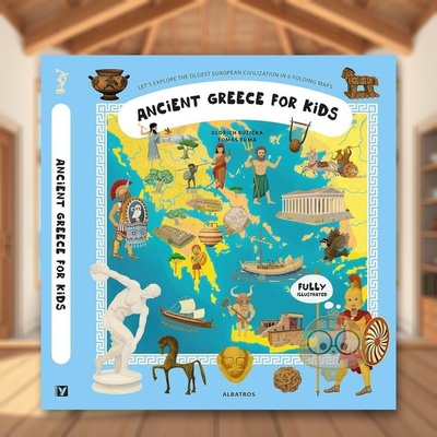 【现货】【揭秘历史】给孩子的古希腊之书含6幅互动折叠地图【Unfolding the Past】Ancient Greece for Kids英文儿童趣味3-6岁精