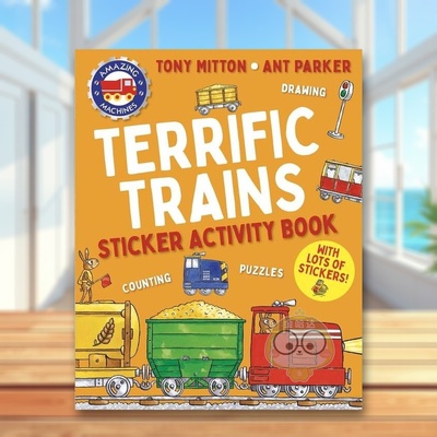 【现货】【神奇机器】奇妙火车贴纸活动本【Amazing Machines】Terrific Trains Sticker Activity Book英文儿童趣味1-3岁平装进原