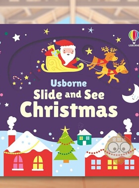 【预售】【滑动探索】圣诞节趣味机关书英文儿童趣味Fiona Watt进口原版书纸板书14岁以上【Slide and See】ChristmasUsborne ch书