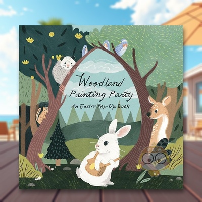 【预售】【立体书】林地画彩蛋派对Woodland Painting Party英文儿童立体6-9岁精装Riley Samels进口原版书Jumping Jack Press978