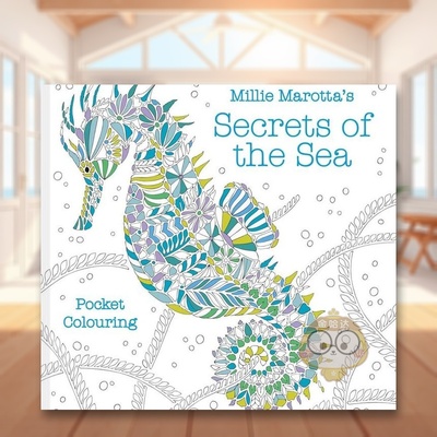 【预售】米莉·马洛塔的海洋秘密口袋涂色本英文儿童趣味进口原版外版书平装Millie Marotta’s Secrets of the Sea Pocket Colo书