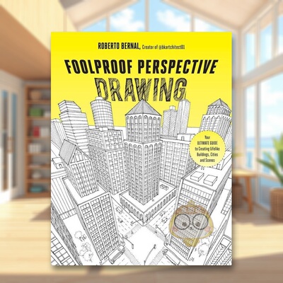 【预售】万无一失的透视图英文艺术技法与入门赏析进口原版外版书平装14岁以上Foolproof Perspective DrawingBernalPage Street书