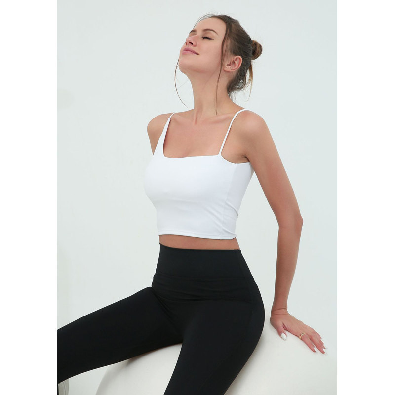 AimeicGym Sexy欧美不规则细肩带运动内衣女健身跑步吊带瑜伽文胸