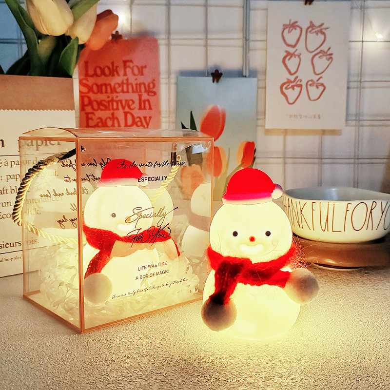 创意可爱雪人小夜灯桌面装饰氛围灯圣诞节礼物女生圣诞伴手礼新年,节庆用品/礼品,创意/设计灯,淘宝优惠券,粉丝福利购,淘宝优惠卷