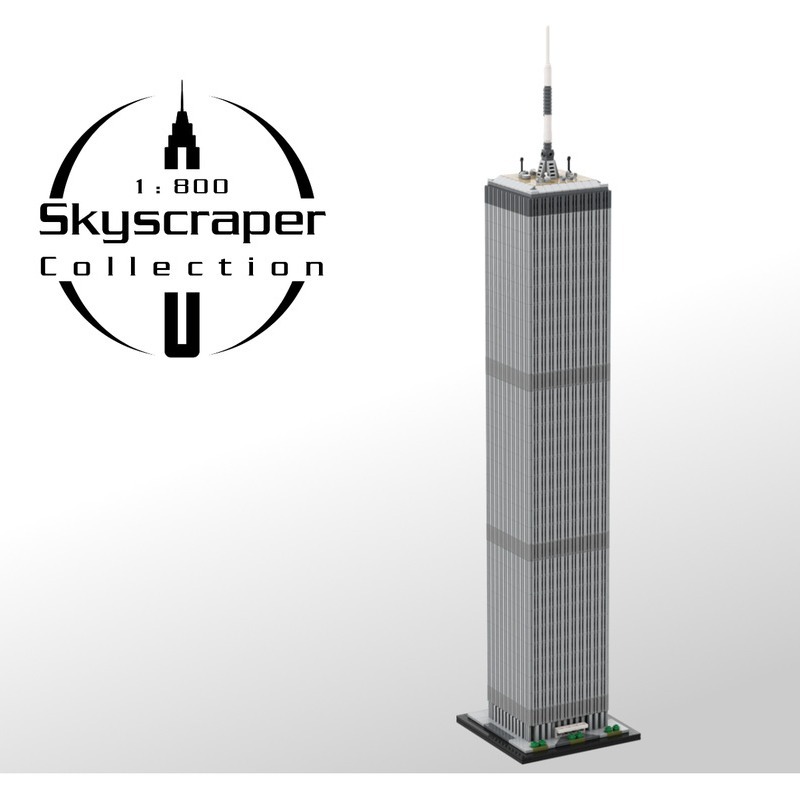 MOC-127129 世界贸易中心 1:800 比例 2000PCS 透明黑替换透明棕