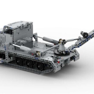 拼插 电子图纸 134889 国产积木 推土机 科技拼插 1631PCS MOC