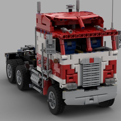 MOC-106738 卡博弗卡车-肯沃斯K100 1229片 电子图纸 拼插积木