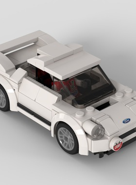 MOC-99425 Ford RS200 130片 电子图纸 拼插积木 6格 跑车