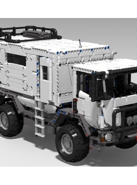 MOC-59852 4X4全地形越野车房车  电子图纸 拼插积木 2041PCS