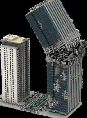 MOC-XM084 摩天大楼坍塌修复 13196片 电子图纸 拼插积木