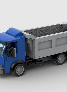 MOC-47048 小颗粒自卸卡车 电子图纸 拼插积木 239片 透明黑挡风