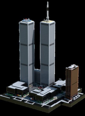 MOC-156123 世界贸易中心 12400片 电子图纸 拼插积木 1：650