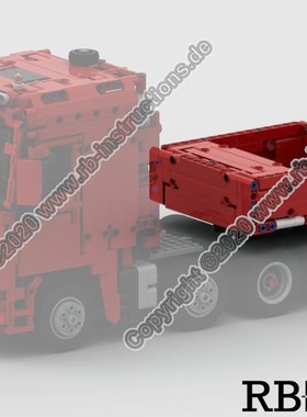 MOC-56218 重型卡车TGX 8x4/4 SLT 小车厢 191片 电子图纸 拼插积