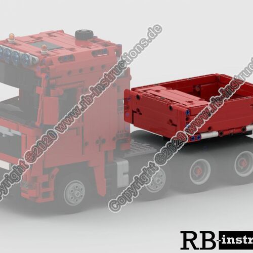 MOC-56218 重型卡车TGX 8x4/4 SLT 小车厢 191片 电子图纸 拼插积