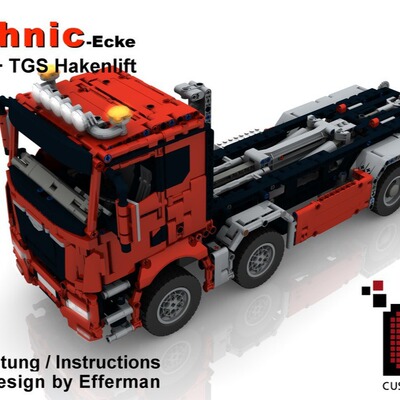 MOC-XM111  TGS集装箱吊钩升降机 电子图纸 拼插积木 2373片