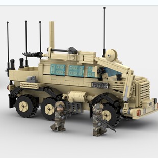 电子图纸 MOC XM264 6x6扫雷车 836片 拼插积木