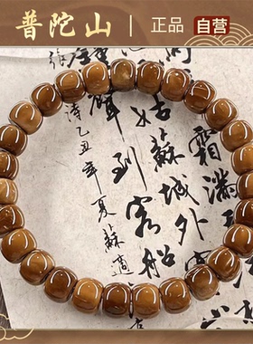 普陀山天然高抛库克光珠单圈手串